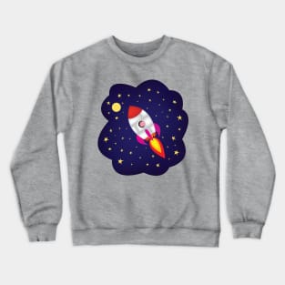 Pig in space Crewneck Sweatshirt